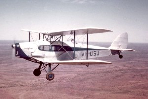 Harold Dicks, - flying R.F.D.S Fox Moth bi-plane
