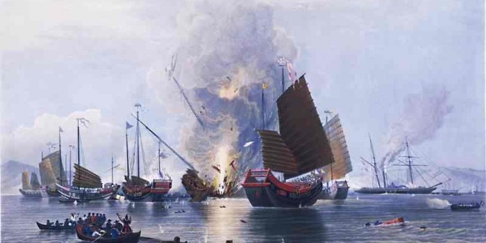 Destroying Chinese War Junks 1843